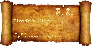 Pintér Kitti névjegykártya